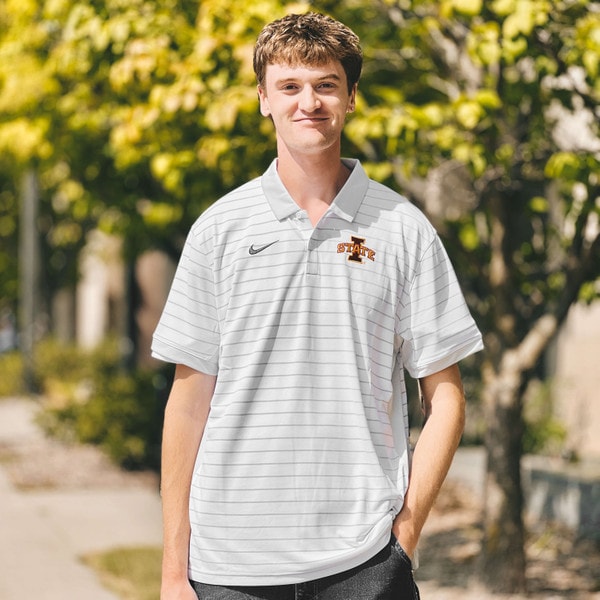 Nike® I-State Fanwear 25 White Polo